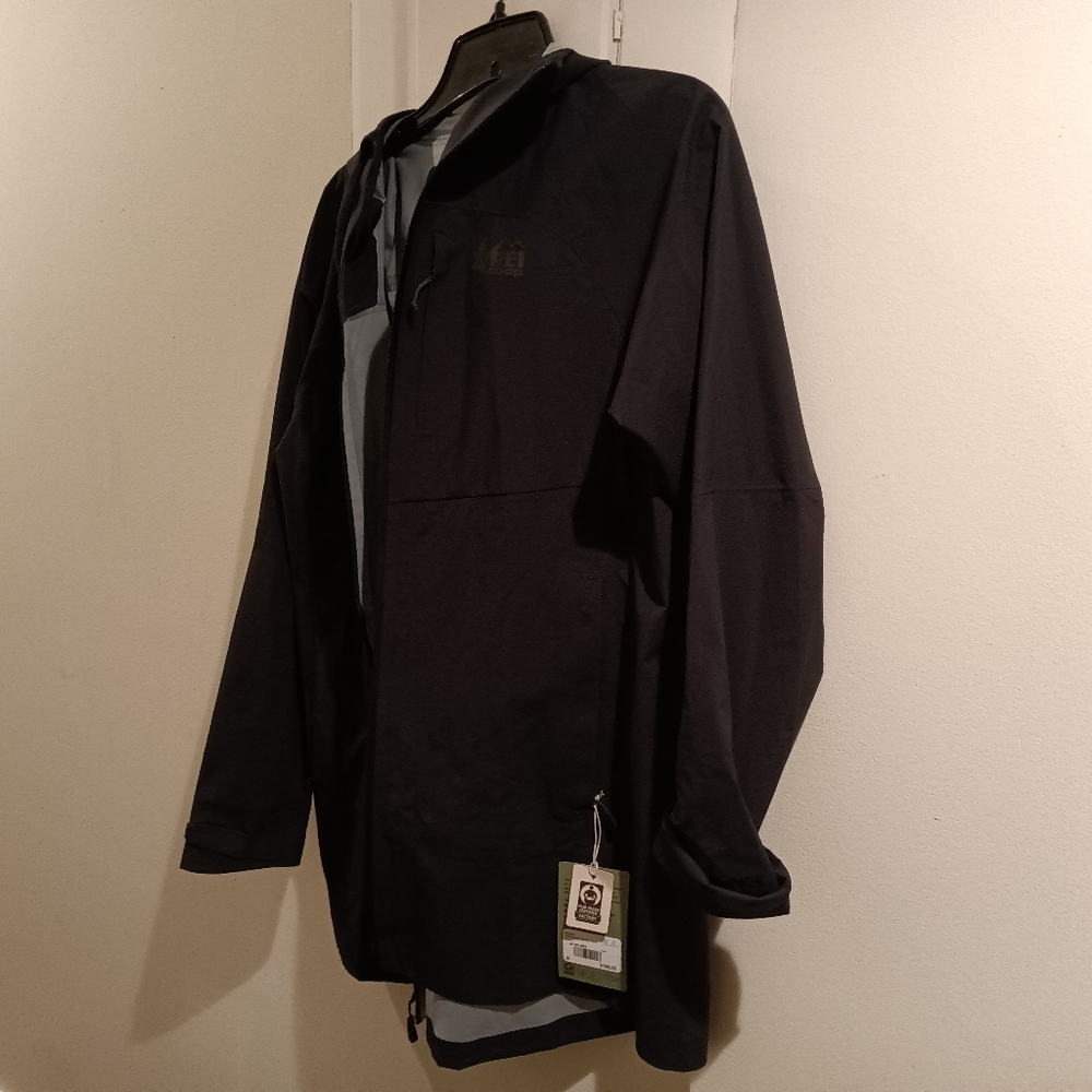 REI Men's Black Raincoat